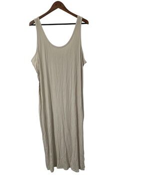 Old Navy Plus Size 3X Beige Rib Knit Tank Dress NWT Sleeveless Midi